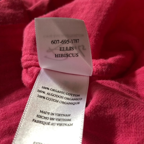 Rails Ellis Shirt XS Hibiscus Pink Button Down Top Gauze Cotton - Picture 4 of 15